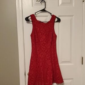 Elegant Red Sleeveless Dress